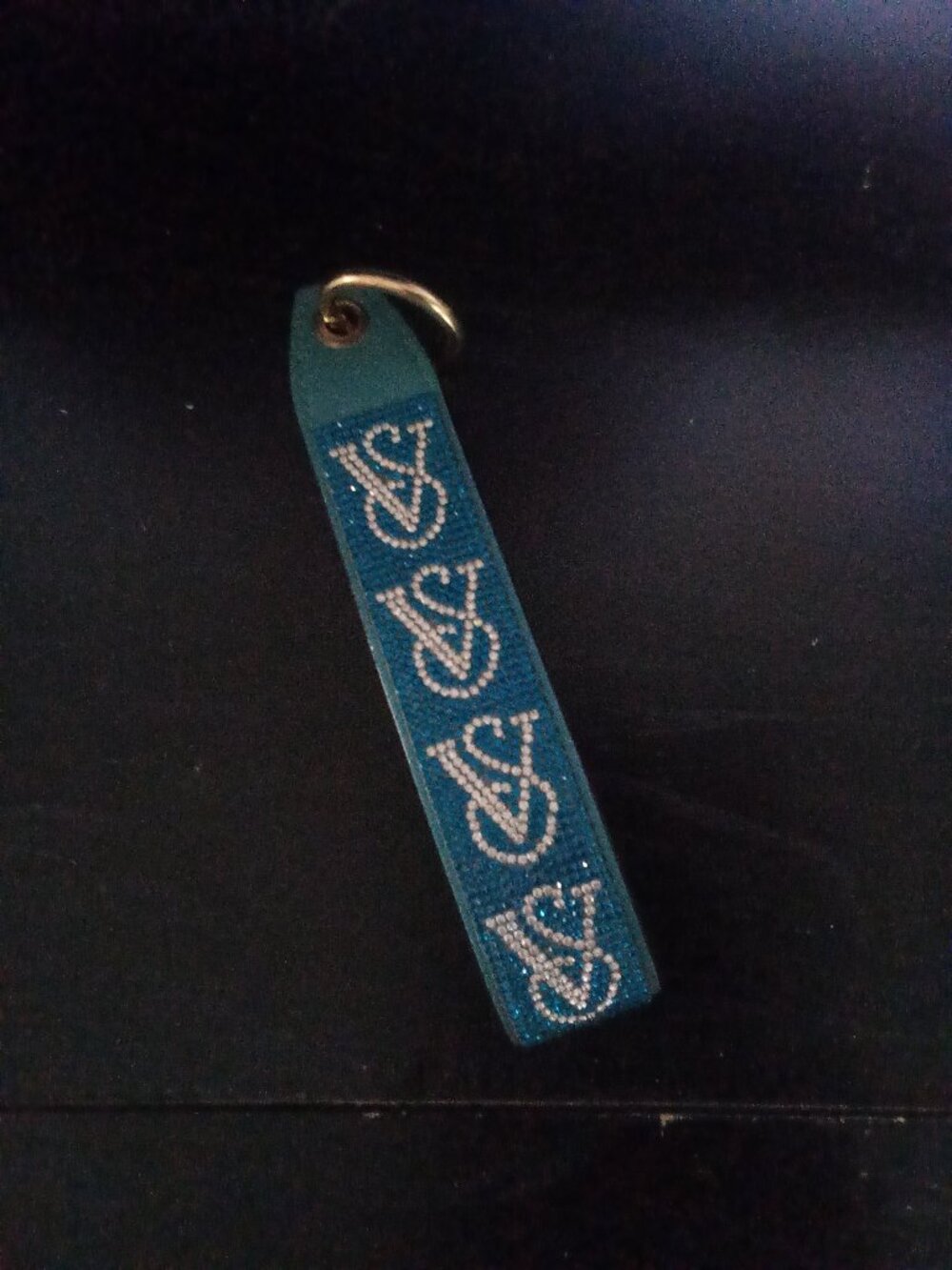 Victoria’s Secret VS Logo Wristlet Keychain Key Strap Blue